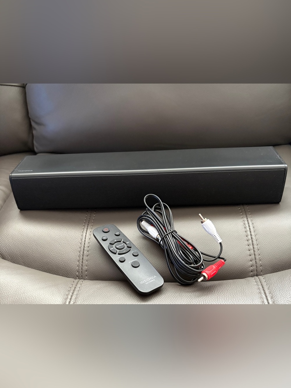 Insignia Soundbar Mini with Remote and RCA Cable -Black with Setup Guide